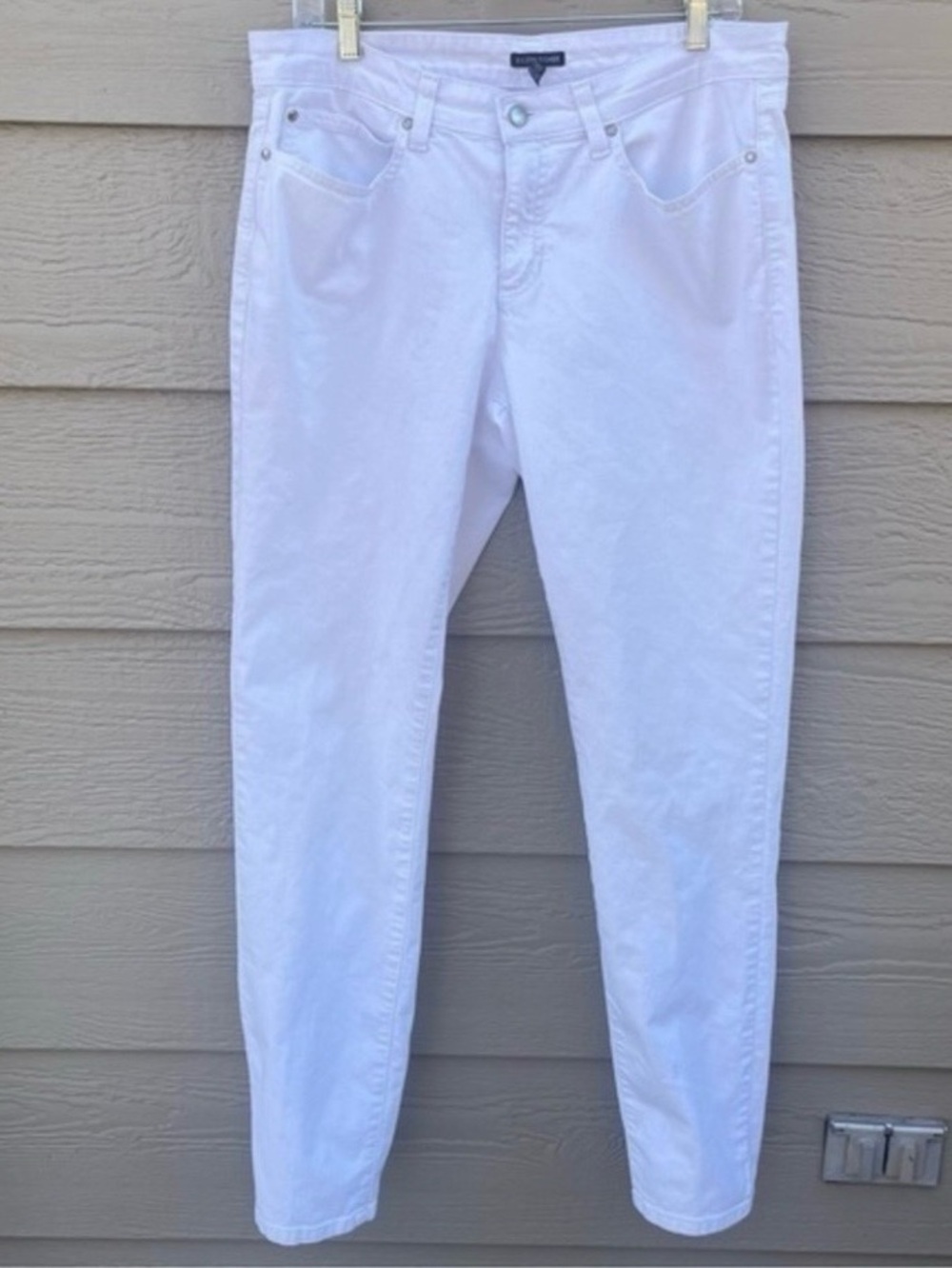 Eileen Fisher white jeans 14